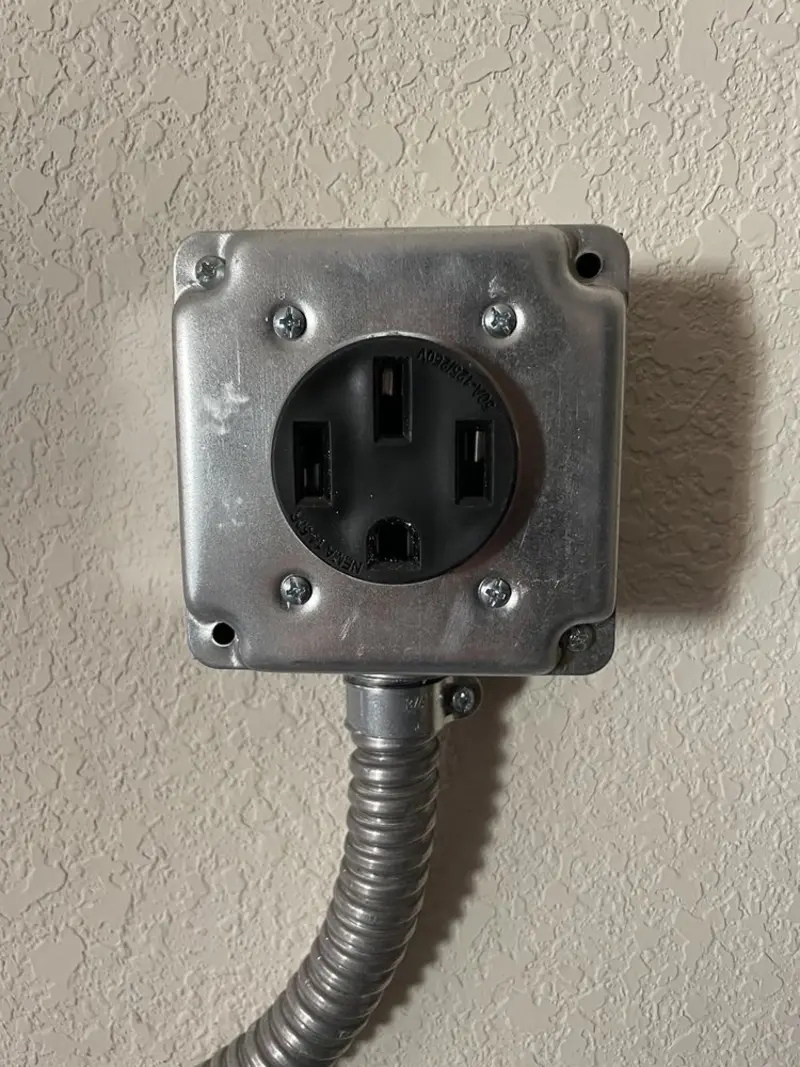 NEMA 14-50 outlet installed for Smart Home Electrical in Clever